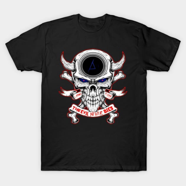 Evil Never  Dies Red Eye T-Shirt by The Evil Never Dies Podcast